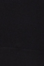 Black High Neck Rib Bind Detail Seamless Tank