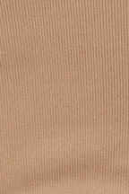 Brown Crop Tank Top Sleeveless Round Neck Seamless
