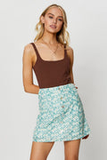 Brown Tank Sleeveless Round Neck Cotton