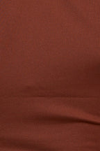 Brown Tank Top Sleeveless Crew Neck