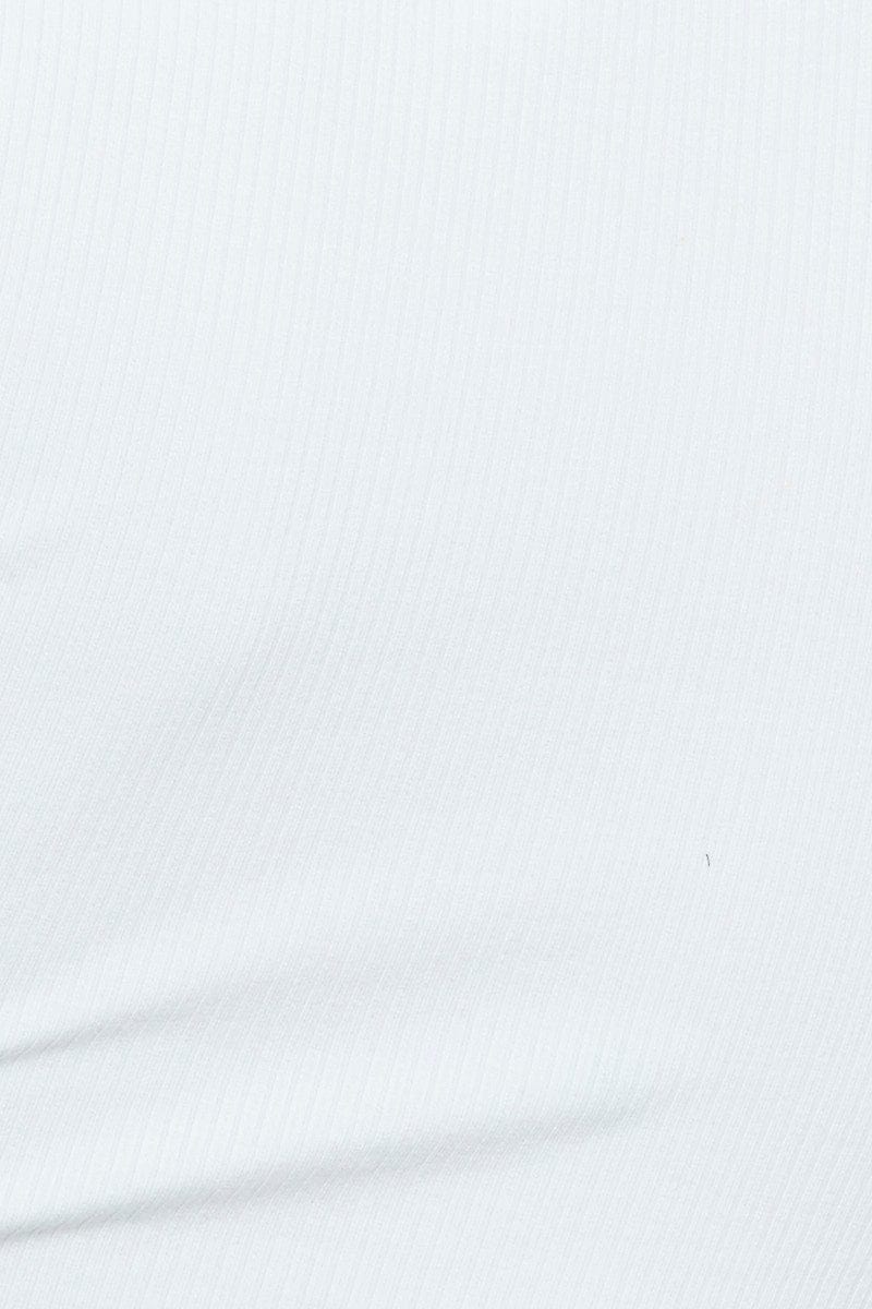 White Jersey Tank Ribbed