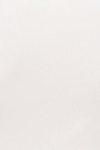 White Jersey Tank Wrap Waist Ribbed