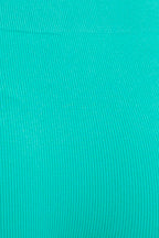 Green High Neck Rib Bind Detail Seamless Tank