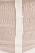 White Mesh Patchwork Tank Top Corset Top