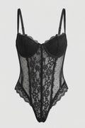 Black Lace Bodysuit Lingerie