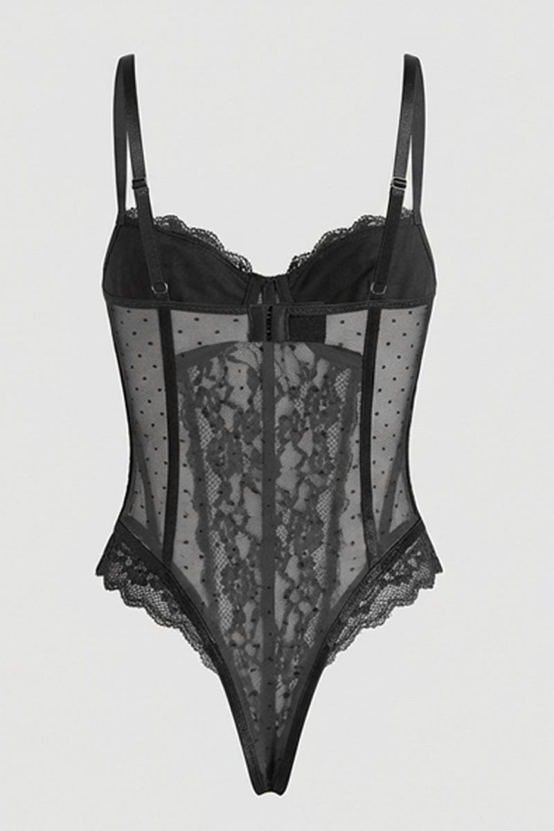 Black Lace Bodysuit Lingerie